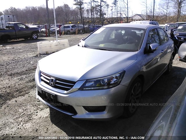 1HGCR2F54EA010261 - 2014 HONDA ACCORD SPORT SILVER photo 2