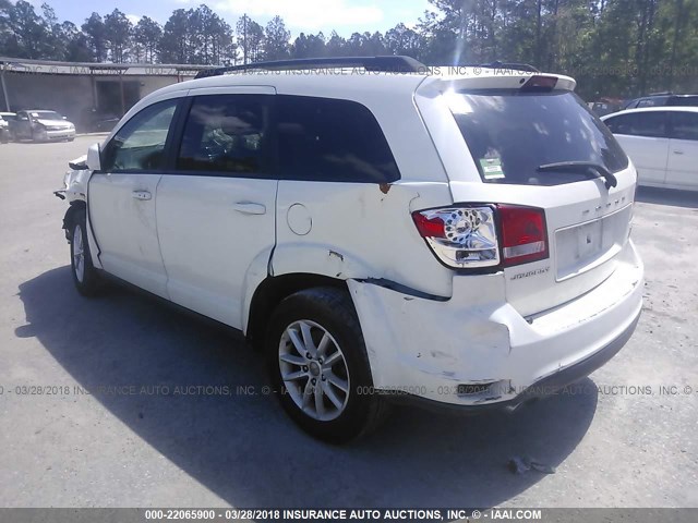 3C4PDCBG3DT581341 - 2013 DODGE JOURNEY SXT WHITE photo 3