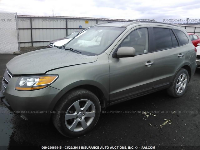 5NMSH73E99H303387 - 2009 HYUNDAI SANTA FE SE/LIMITED GREEN photo 2