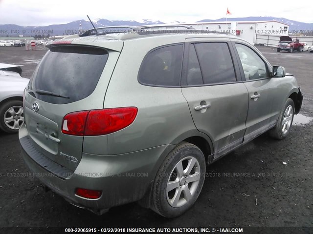 5NMSH73E99H303387 - 2009 HYUNDAI SANTA FE SE/LIMITED GREEN photo 4