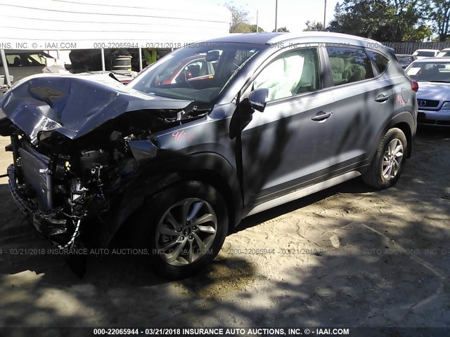 KM8J3CA43HU421838 - 2017 HYUNDAI TUCSON LIMITED/SPORT AND ECO/SE GRAY photo 2