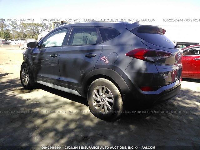 KM8J3CA43HU421838 - 2017 HYUNDAI TUCSON LIMITED/SPORT AND ECO/SE GRAY photo 3