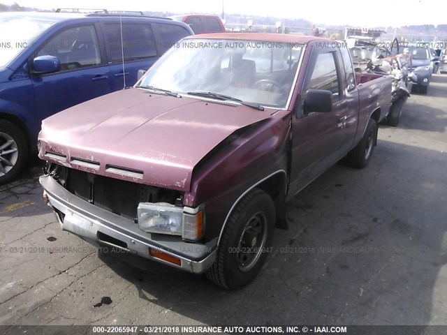 1N6HD16SXKC340759 - 1989 NISSAN D21 KING CAB MAROON photo 2