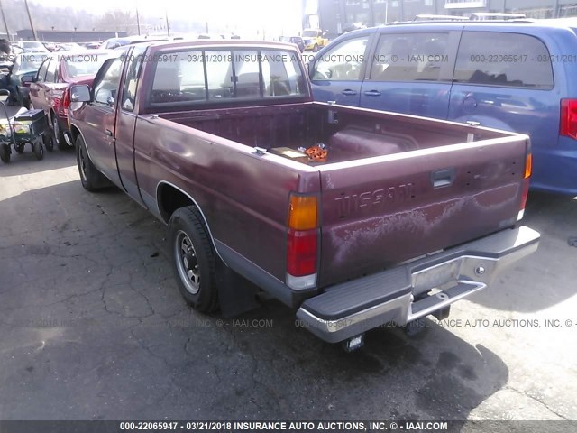 1N6HD16SXKC340759 - 1989 NISSAN D21 KING CAB MAROON photo 3