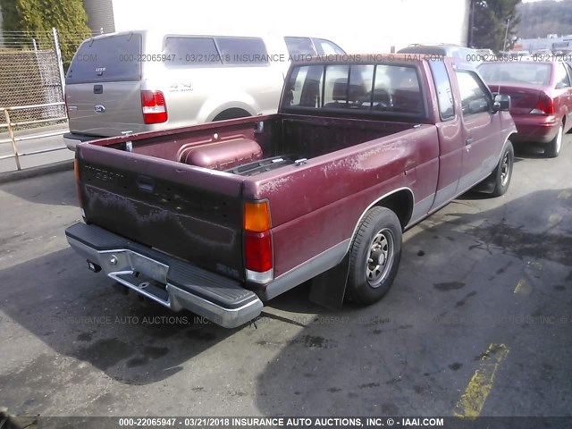 1N6HD16SXKC340759 - 1989 NISSAN D21 KING CAB MAROON photo 4