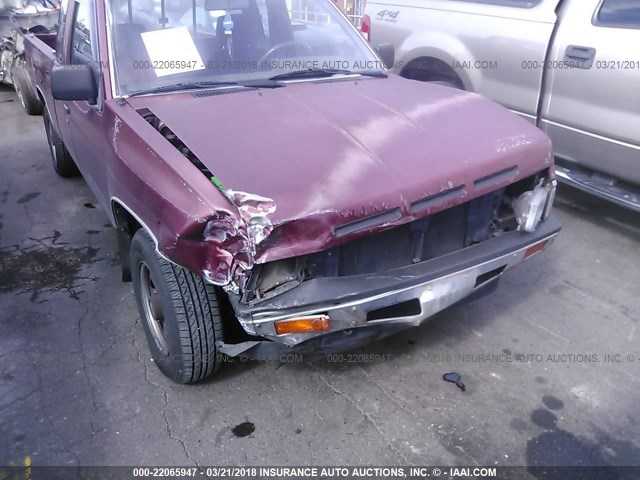 1N6HD16SXKC340759 - 1989 NISSAN D21 KING CAB MAROON photo 6