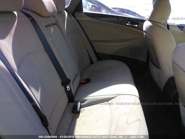 5NPEB4AC6DH724476 - 2013 HYUNDAI SONATA GLS WHITE photo 8