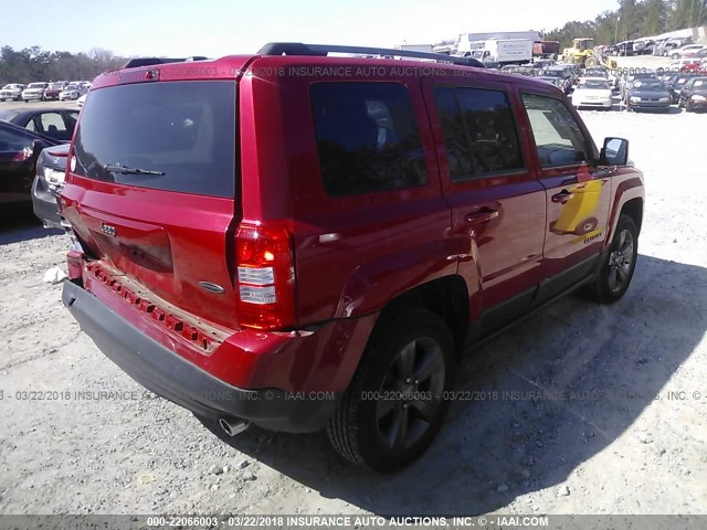 1C4NJPBA6GD678126 - 2016 JEEP PATRIOT SPORT RED photo 4