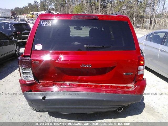 1C4NJPBA6GD678126 - 2016 JEEP PATRIOT SPORT RED photo 6