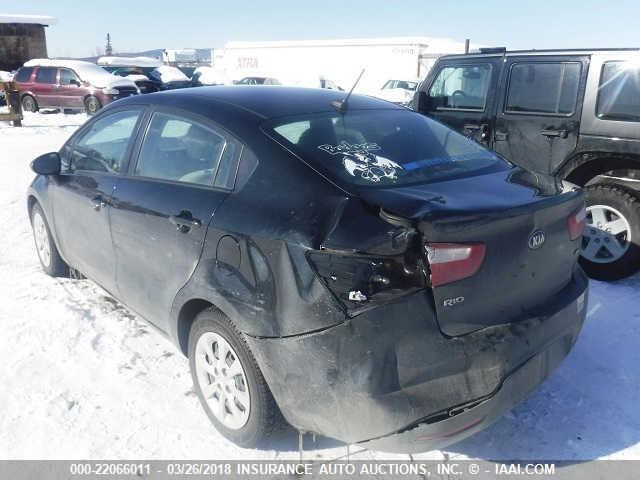 KNADM4A32D6252564 - 2013 KIA RIO LX BLACK photo 3