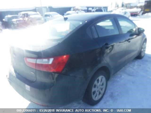 KNADM4A32D6252564 - 2013 KIA RIO LX BLACK photo 4