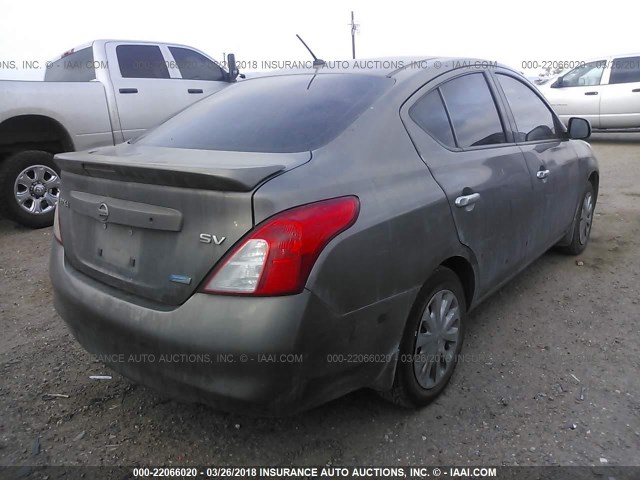 3N1CN7AP5EL828898 - 2014 NISSAN VERSA S/S PLUS/SV/SL BROWN photo 4