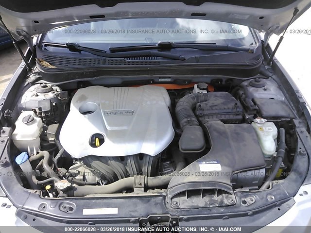 KMHEC4A47CA044674 - 2012 HYUNDAI SONATA HYBRID SILVER photo 10