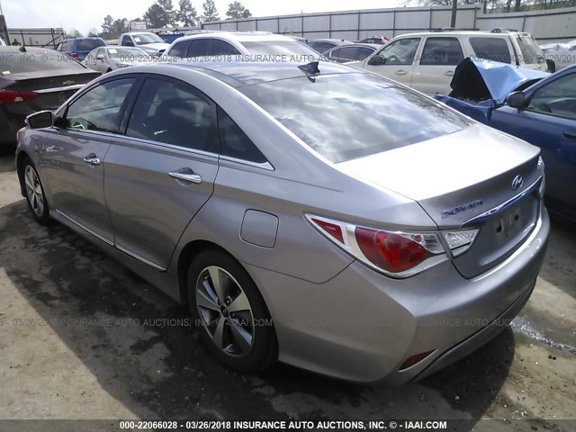 KMHEC4A47CA044674 - 2012 HYUNDAI SONATA HYBRID SILVER photo 3