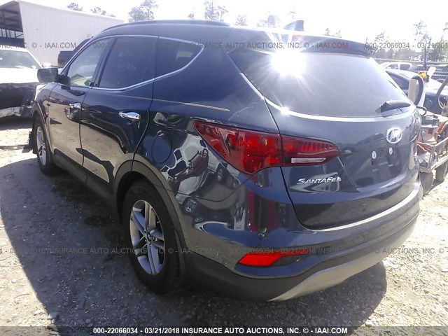 5NMZU3LB8HH006683 - 2017 HYUNDAI SANTA FE SPORT  BLUE photo 3