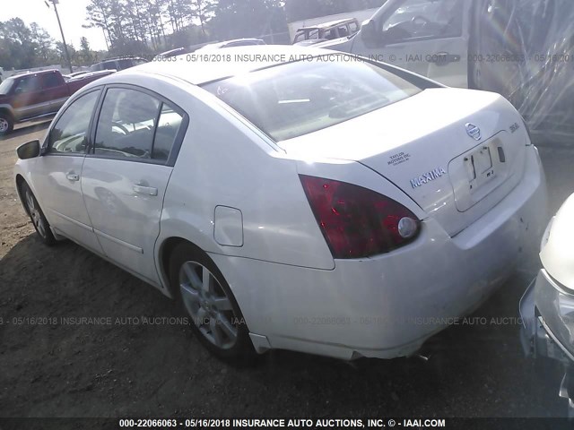 1N4BA41E65C845762 - 2005 NISSAN MAXIMA SE/SL WHITE photo 3