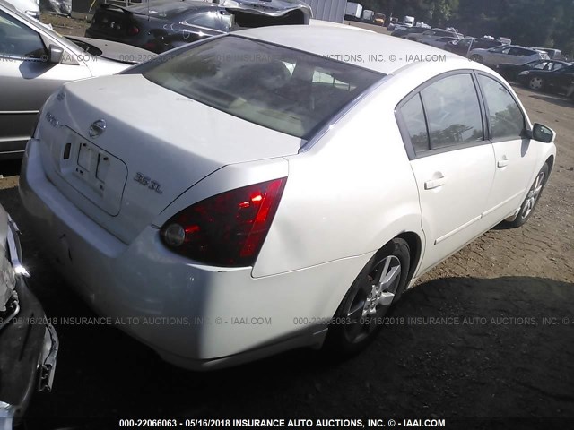 1N4BA41E65C845762 - 2005 NISSAN MAXIMA SE/SL WHITE photo 4