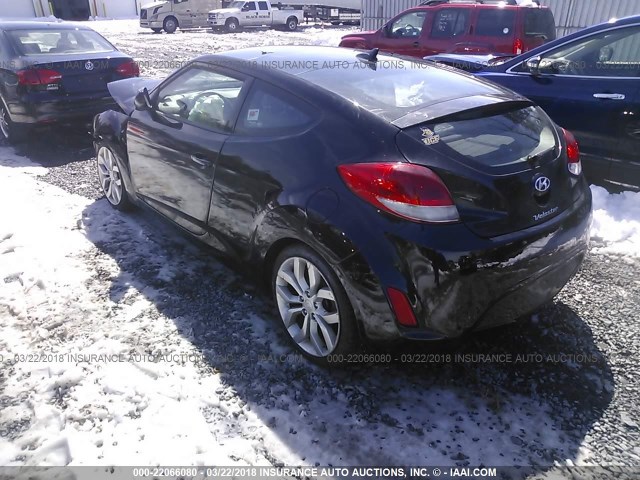 KMHTC6AD7CU046698 - 2012 HYUNDAI VELOSTER BLACK photo 3