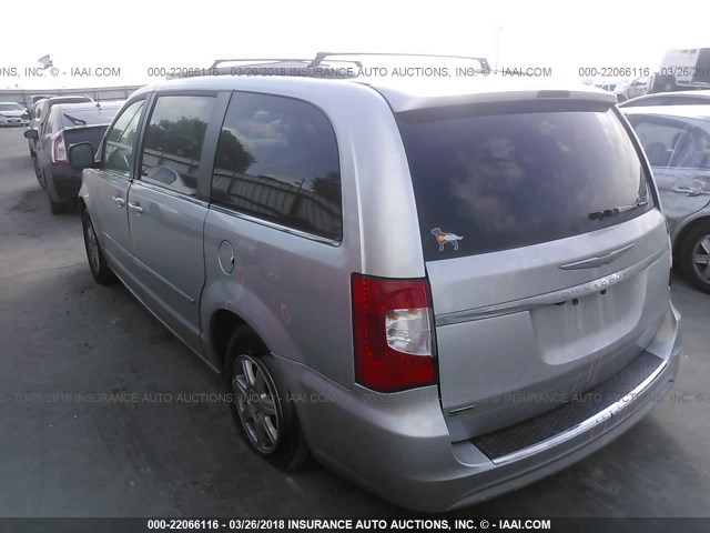 2C4RC1BG2CR308893 - 2012 CHRYSLER TOWN & COUNTRY TOURING SILVER photo 3