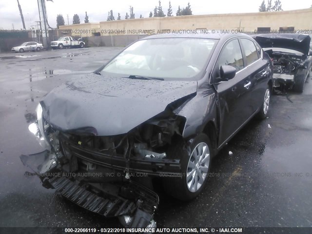 3N1AB7AP1FY264963 - 2015 NISSAN SENTRA S/SV/SR/SL GRAY photo 2