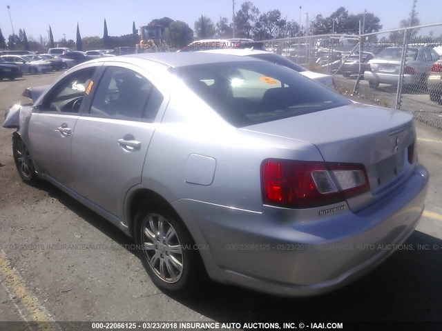 4A32B2FF5CE019075 - 2012 MITSUBISHI GALANT FE SILVER photo 3