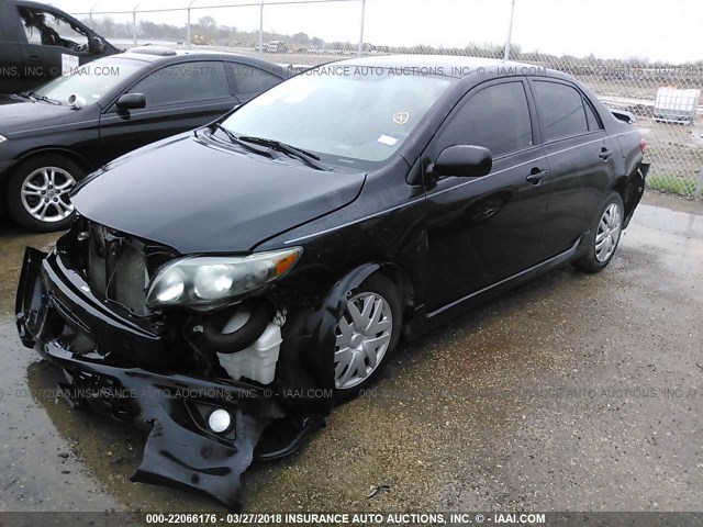 1NXBU40E09Z069949 - 2009 TOYOTA COROLLA S/LE/XLE BLACK photo 2