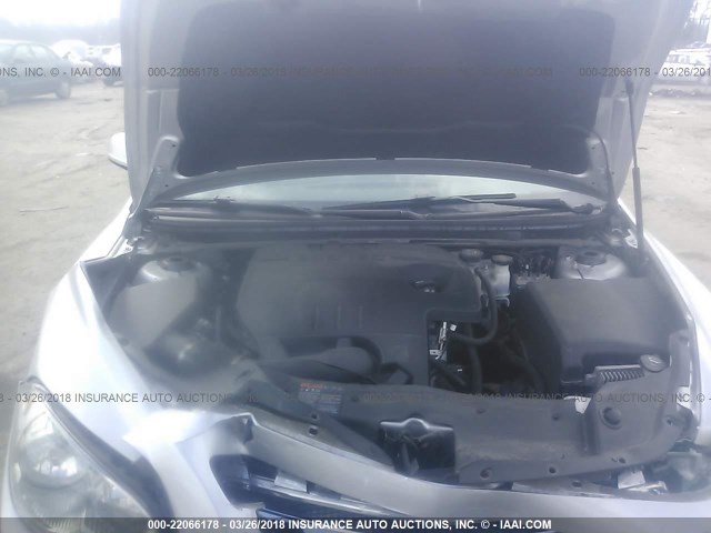 1G1ZC5E14BF197373 - 2011 CHEVROLET MALIBU 1LT 银色 照片 10