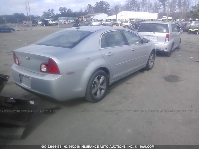 1G1ZC5E14BF197373 - 2011 CHEVROLET MALIBU 1LT 银色 照片 4
