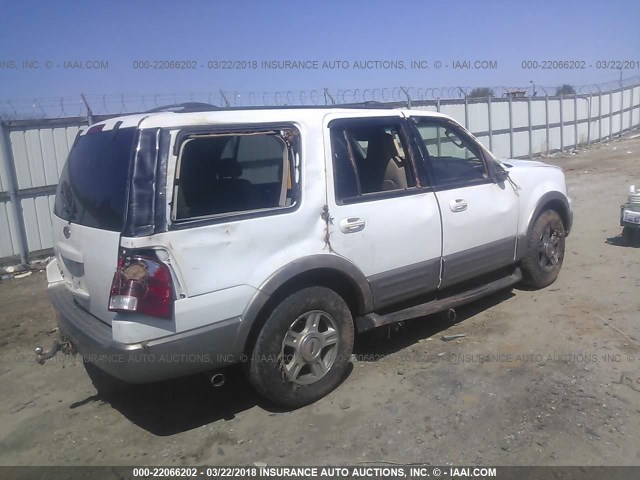 1FMFU17L63LA96686 - 2003 FORD EXPEDITION EDDIE BAUER WHITE photo 4