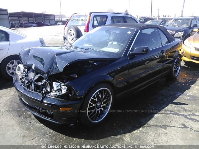 WBABS53491JU83088 - 2001 BMW 330 CI BLACK photo 2