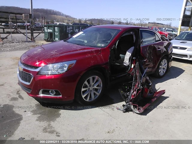 1G11H5SL0EF254936 - 2014 CHEVROLET MALIBU LTZ 红色 照片 2