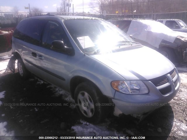 1D4GP24323B276248 - 2003 DODGE GRAND CARAVAN SE Light Blue photo 1