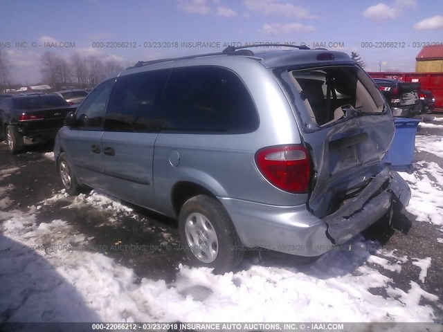 1D4GP24323B276248 - 2003 DODGE GRAND CARAVAN SE Light Blue photo 3