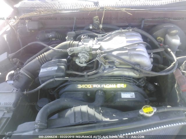 5TEGN92N82Z054517 - 2002 TOYOTA TACOMA DOUBLE CAB PRERUNNER BURGUNDY photo 10