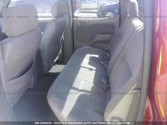 5TEGN92N82Z054517 - 2002 TOYOTA TACOMA DOUBLE CAB PRERUNNER BURGUNDY photo 8