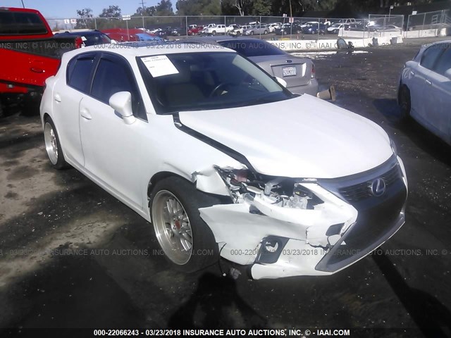 JTHKD5BH6E2187249 - 2014 LEXUS CT 200 WHITE photo 1