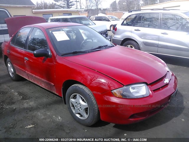 1G1JC52F637197304 - 2003 CHEVROLET CAVALIER RED photo 1