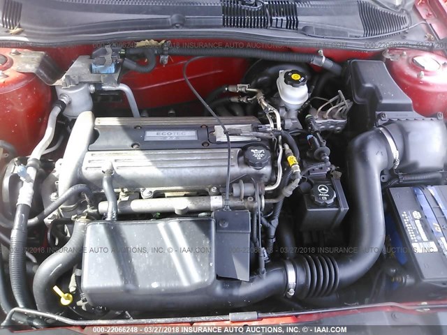 1G1JC52F637197304 - 2003 CHEVROLET CAVALIER RED photo 10