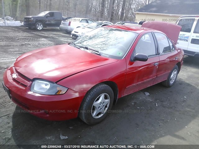 1G1JC52F637197304 - 2003 CHEVROLET CAVALIER RED photo 2