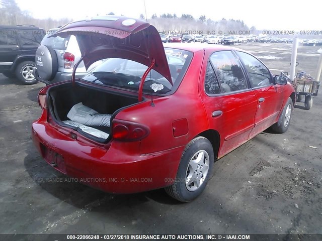 1G1JC52F637197304 - 2003 CHEVROLET CAVALIER RED photo 4