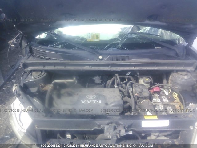 JTLKT324064055362 - 2006 TOYOTA SCION XB შავი ფოტო 10