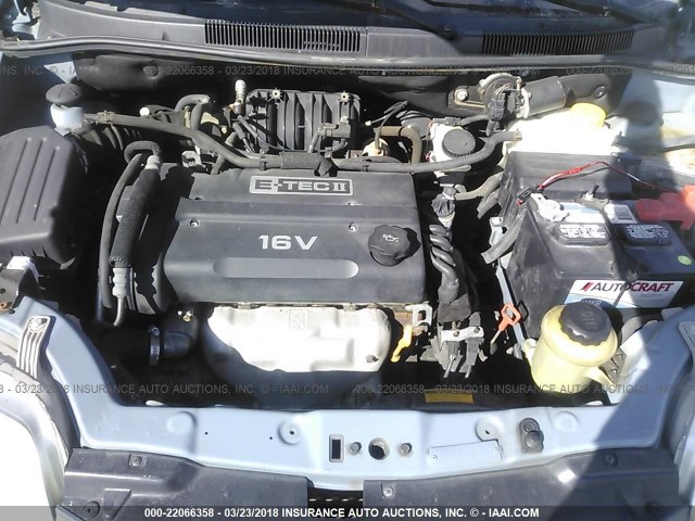 KL1TD66696B598349 - 2006 CHEVROLET AVEO LS BLUE photo 10