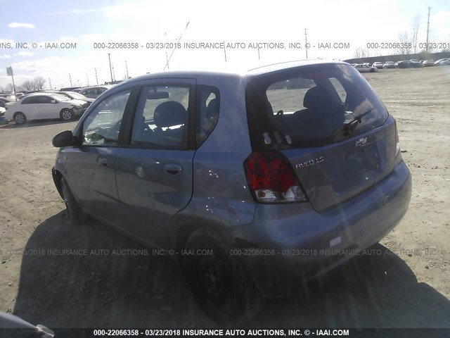 KL1TD66696B598349 - 2006 CHEVROLET AVEO LS BLUE photo 3