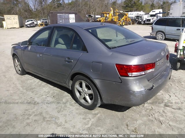 5NPEU46F67H273485 - 2007 HYUNDAI SONATA SE/LIMITED GRAY photo 3