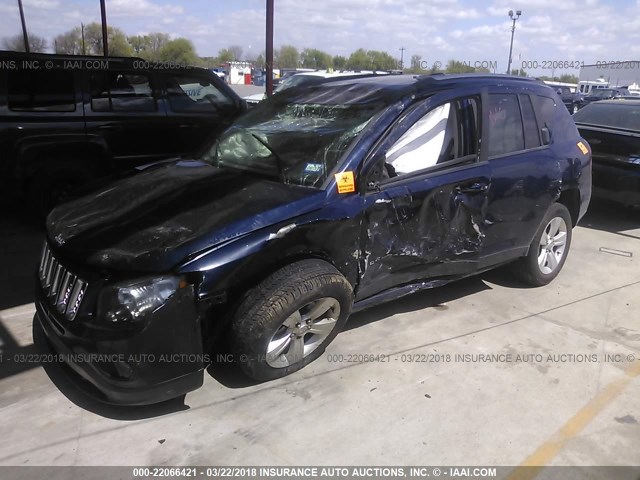 1C4NJCBA5GD513032 - 2016 JEEP COMPASS SPORT BLUE photo 2