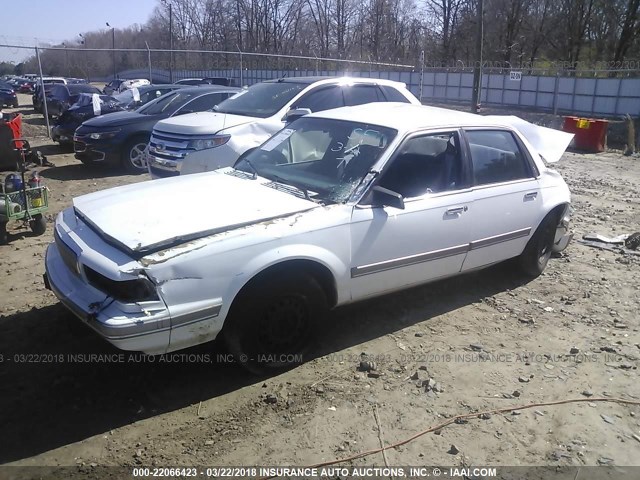 1G4AG55M4T6481845 - 1996 BUICK CENTURY SPECIAL/CUSTOM/LIMITED WHITE photo 2