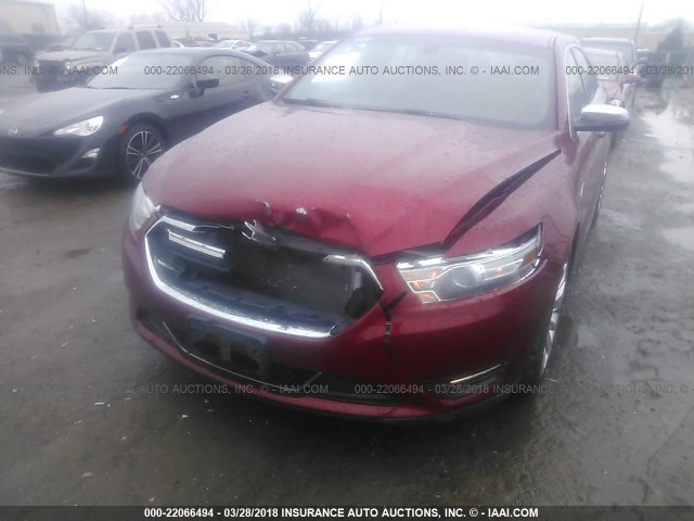 1FAHP2F89DG231182 - 2013 FORD TAURUS LIMITED RED photo 6