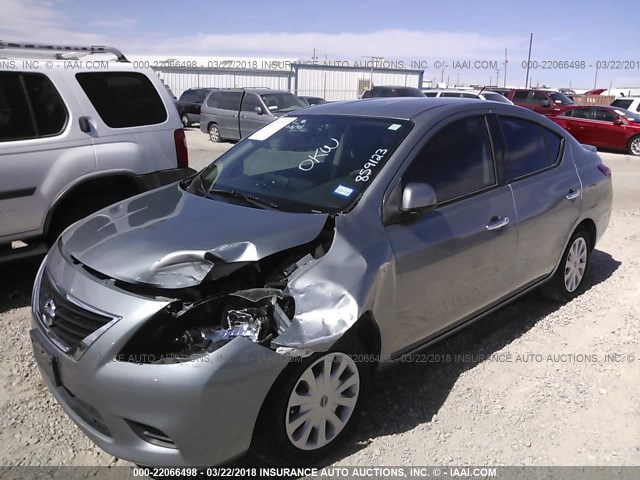 3N1CN7AP2EL859123 - 2014 NISSAN VERSA S/S PLUS/SV/SL GRAY photo 2