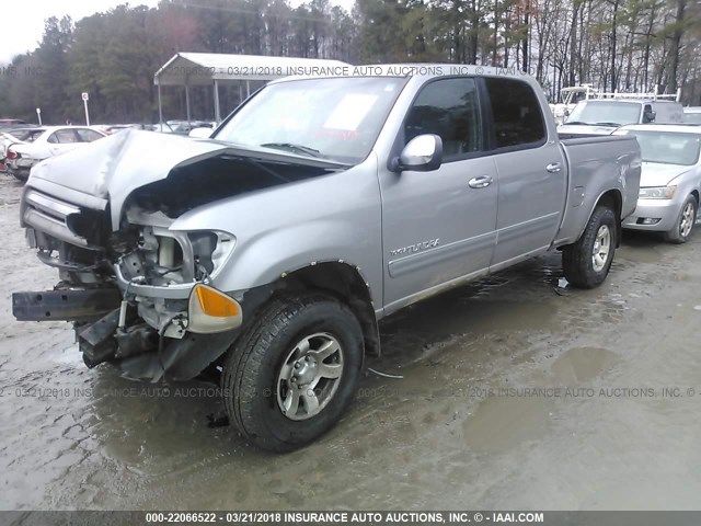 5TBET34115S463473 - 2005 TOYOTA TUNDRA DOUBLE CAB SR5 GRAY photo 2