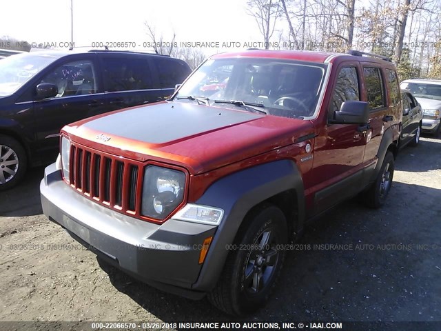 1J4PN3GKXAW162302 - 2010 JEEP LIBERTY RENEGADE ORANGE photo 2